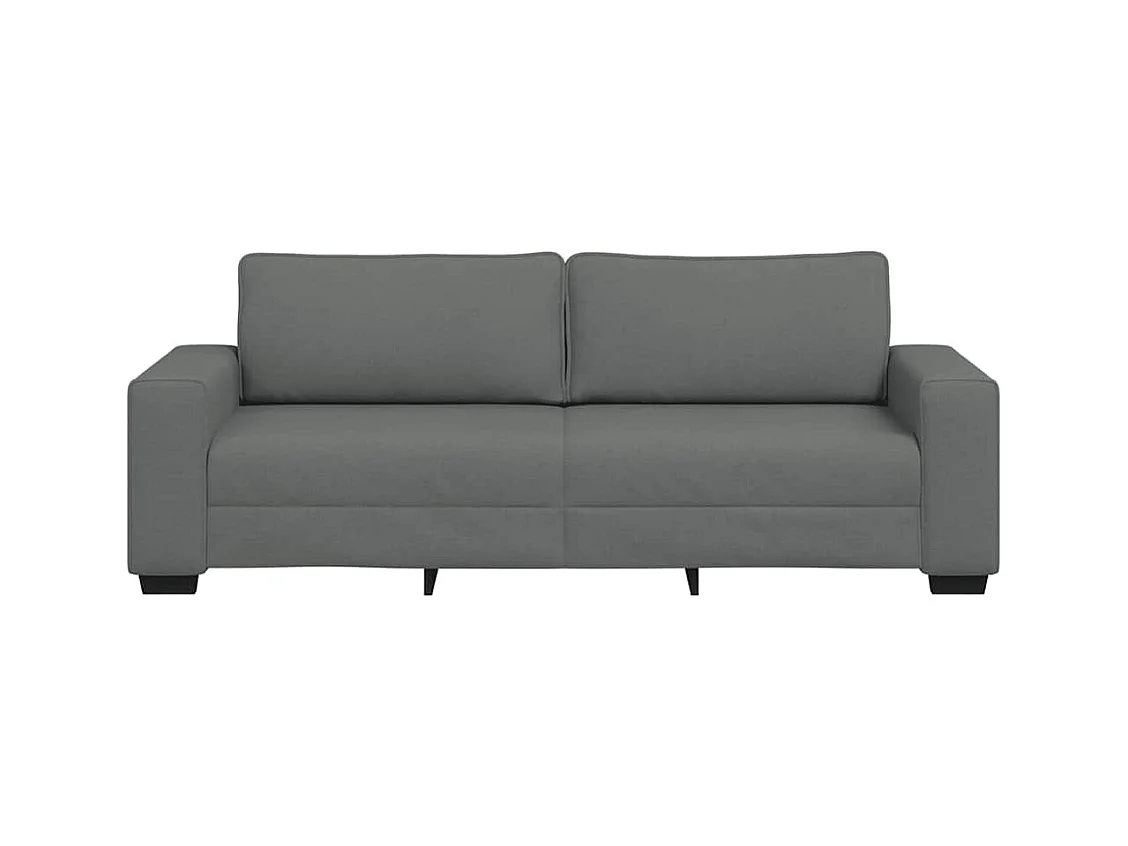 Divano 3 posti grigio scuro tessuto 180 cm