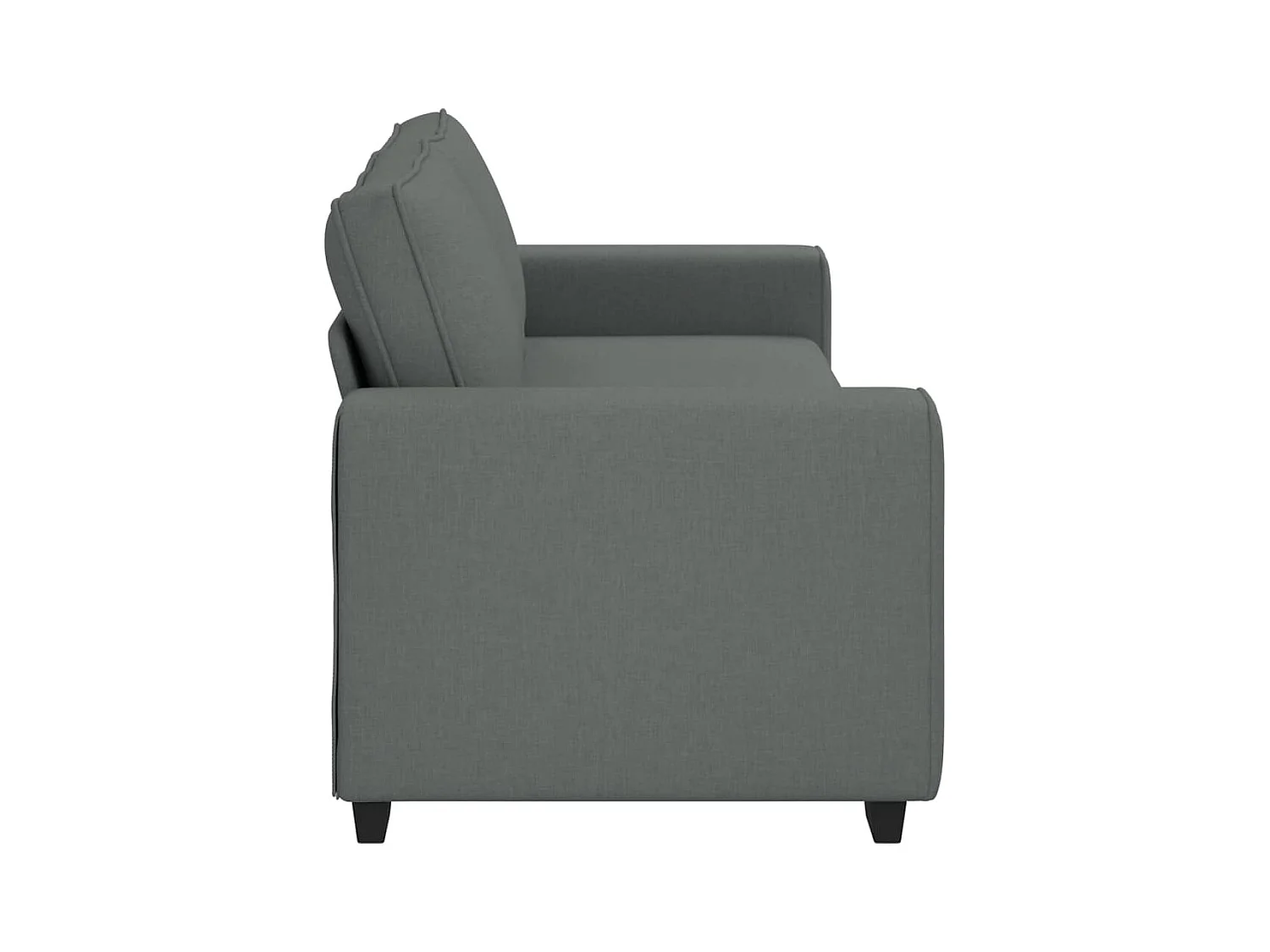 Divano 3 posti grigio scuro tessuto 180 cm