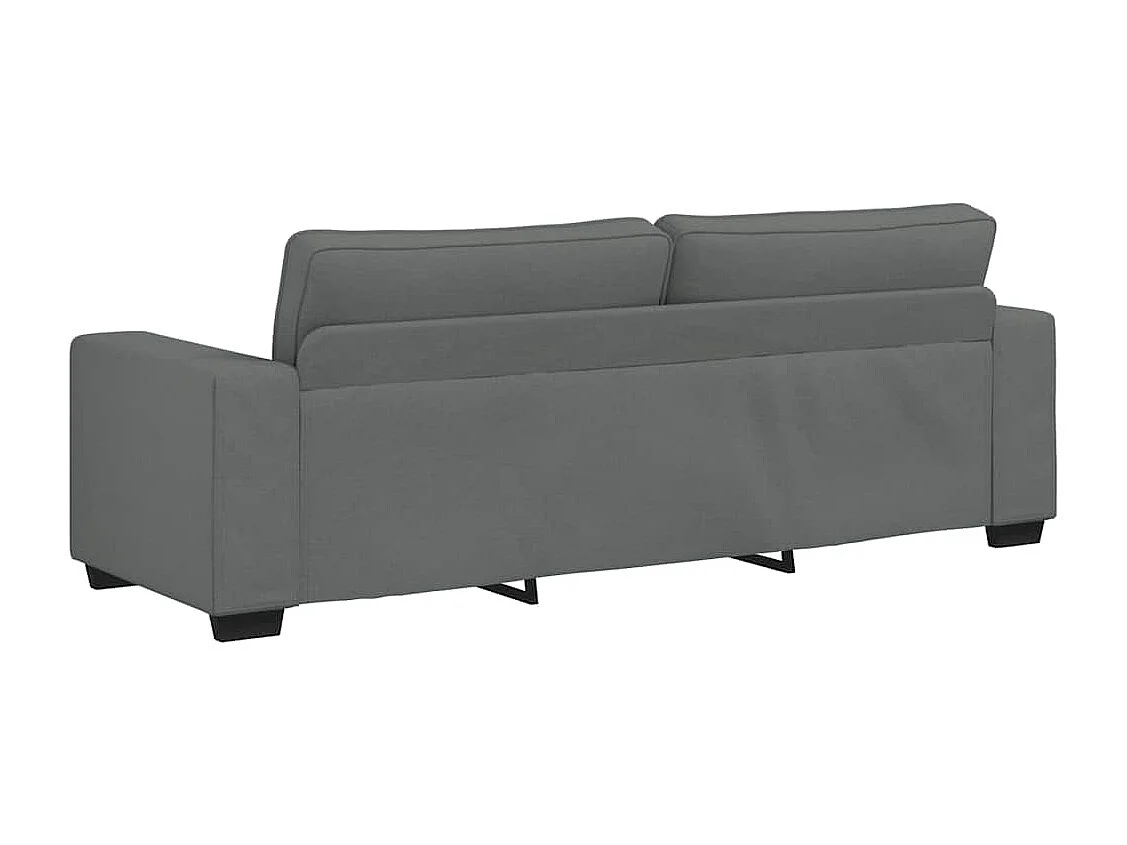 Divano 3 posti grigio scuro tessuto 180 cm