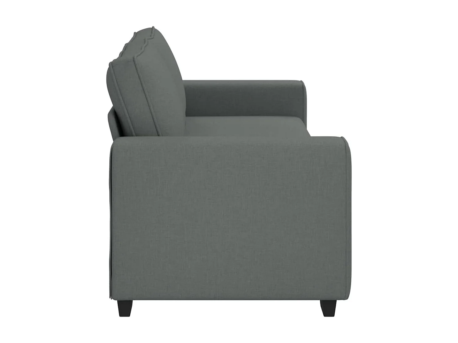 Canapé à 3 places gris foncé 180 cm tissu