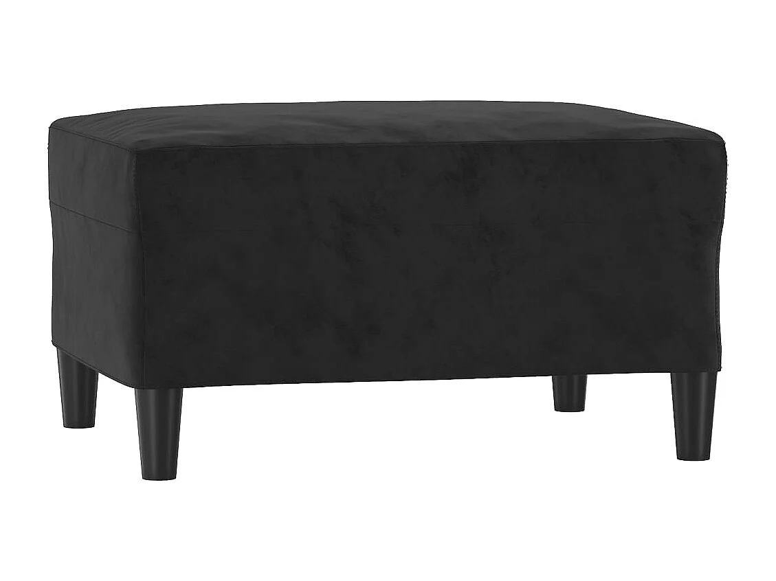 Set di divani 3 pezzi con cuscini in velluto nero