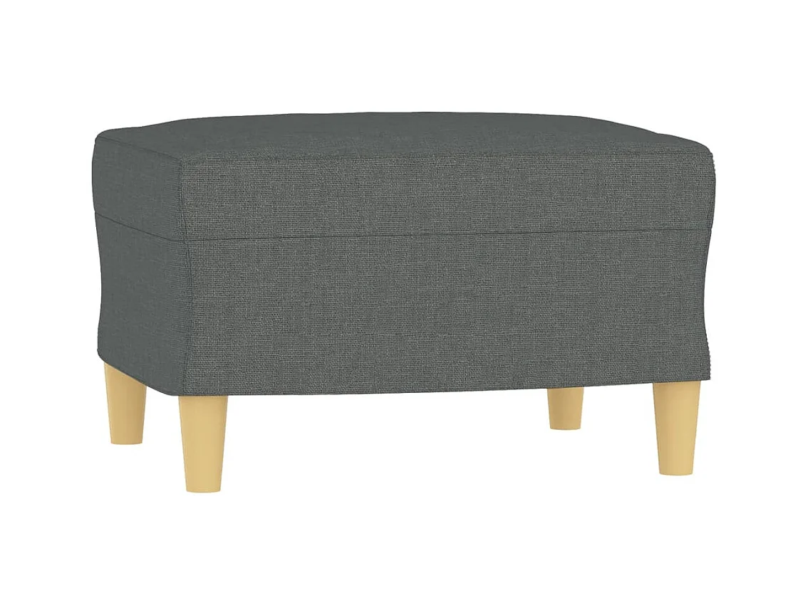 Fauteuil avec repose-pied Gris foncé 60 cm Tissu