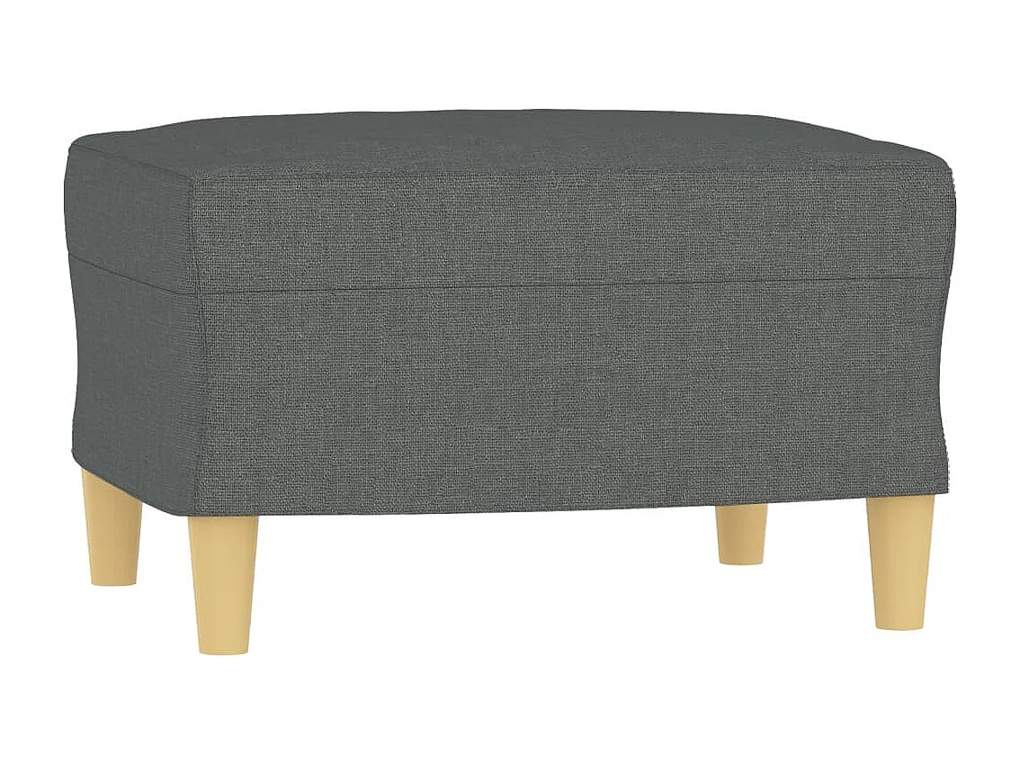 Fauteuil avec repose-pied Gris foncé 60 cm Tissu