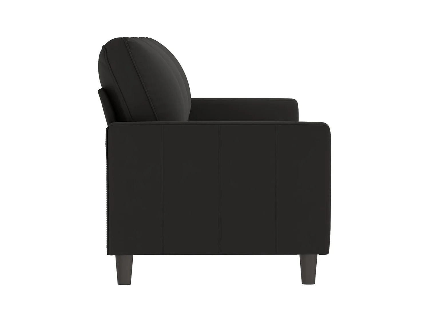 Sofá 3 plazas Terciopelo Negro 180 cm