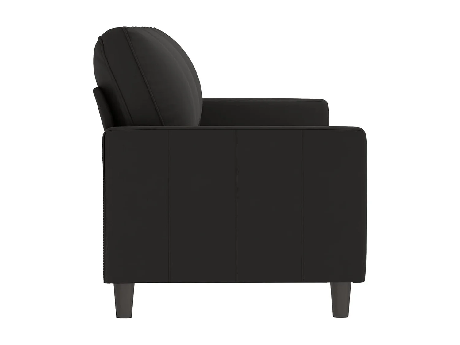 Sofá 3 plazas Terciopelo Negro 180 cm