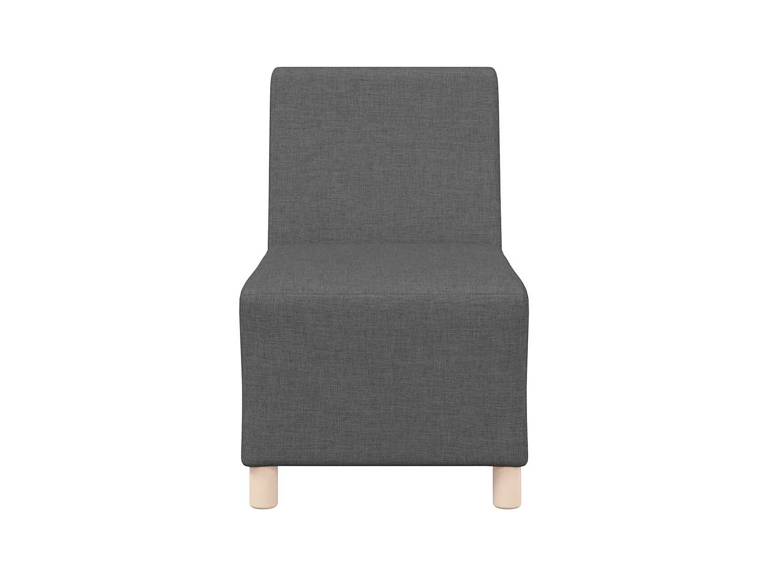 Divano componibile senza braccioli 3 pezzi grigio scuro