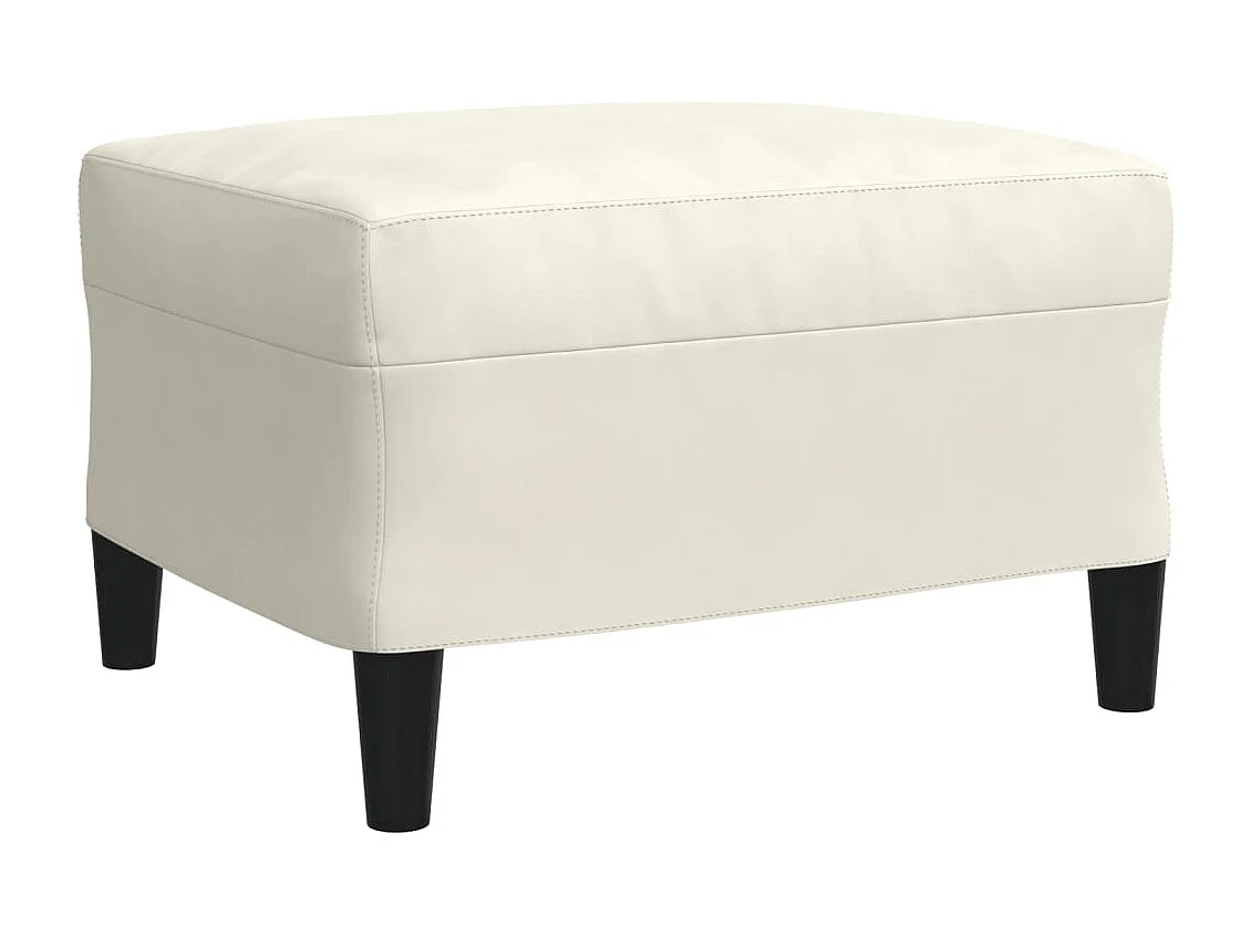 3-delige bankstel met crèmekleurige fluwelen kussens