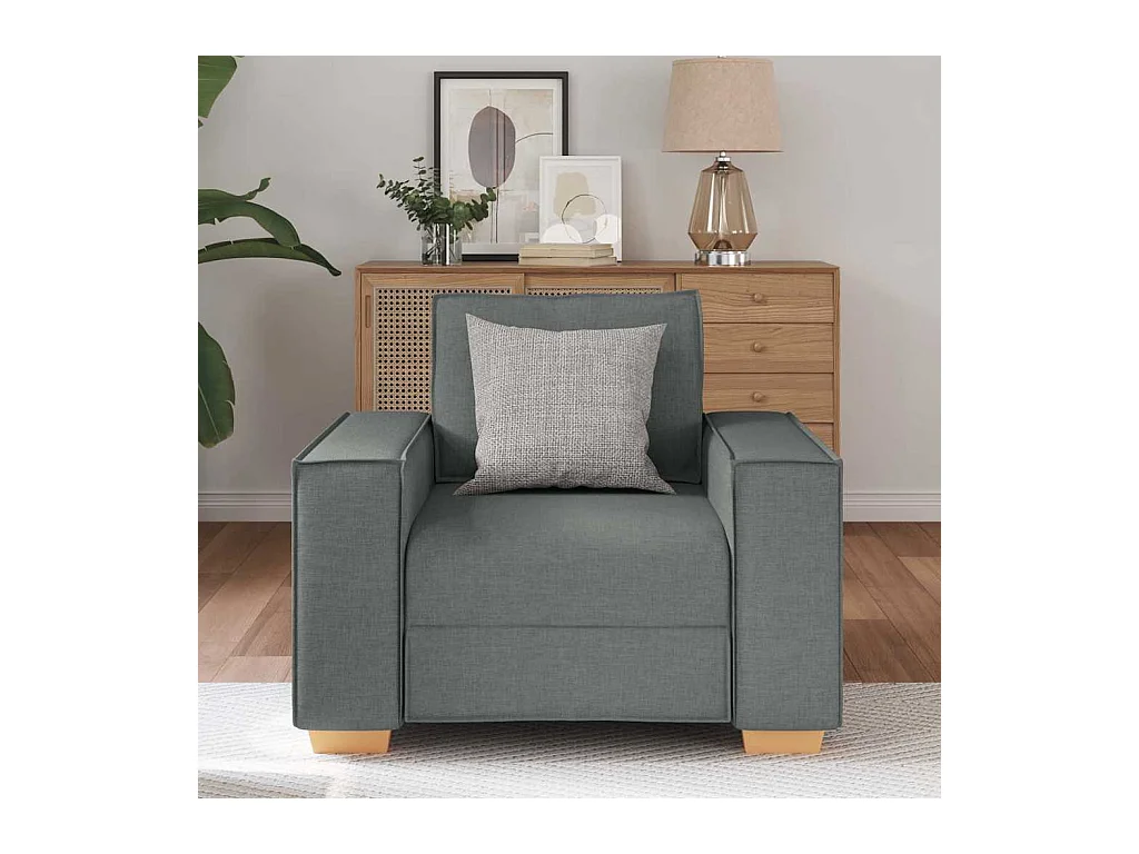 Dunkelgrauer Stoffsofa-Sessel 60 cm