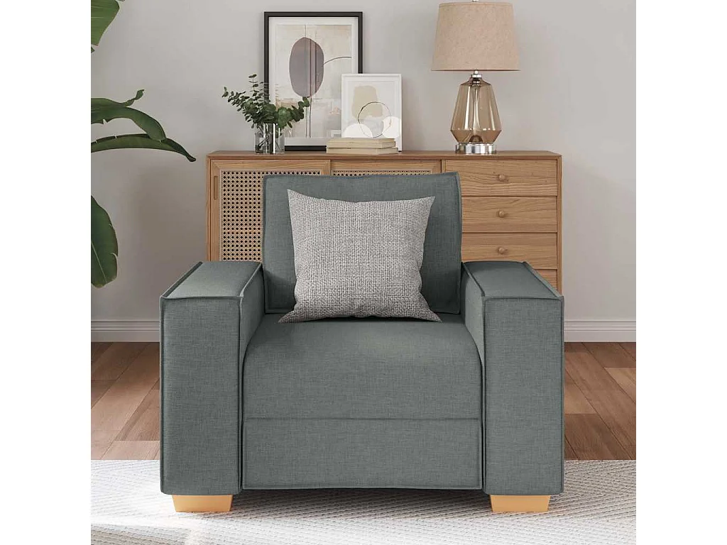 Canapé Fauteuil Gris Foncé 60 cm Tissu