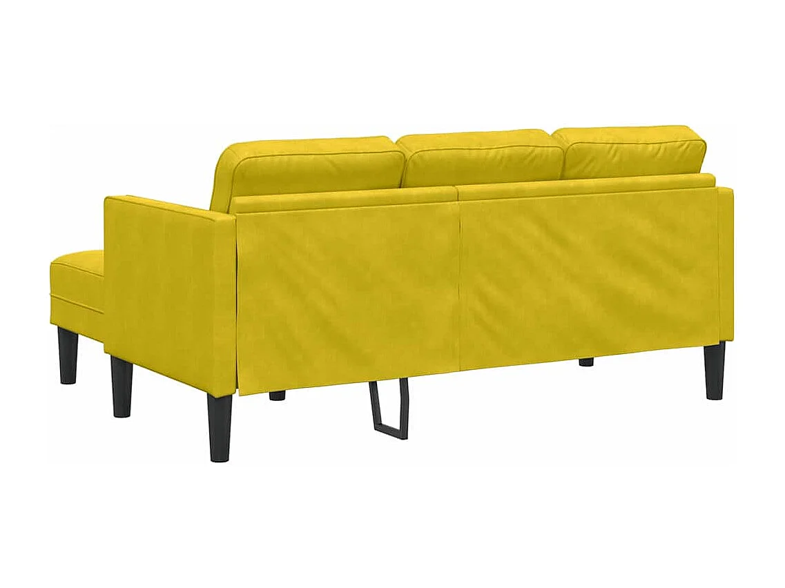 Gele bankstel 173 x 131 x 67 cm fluweel