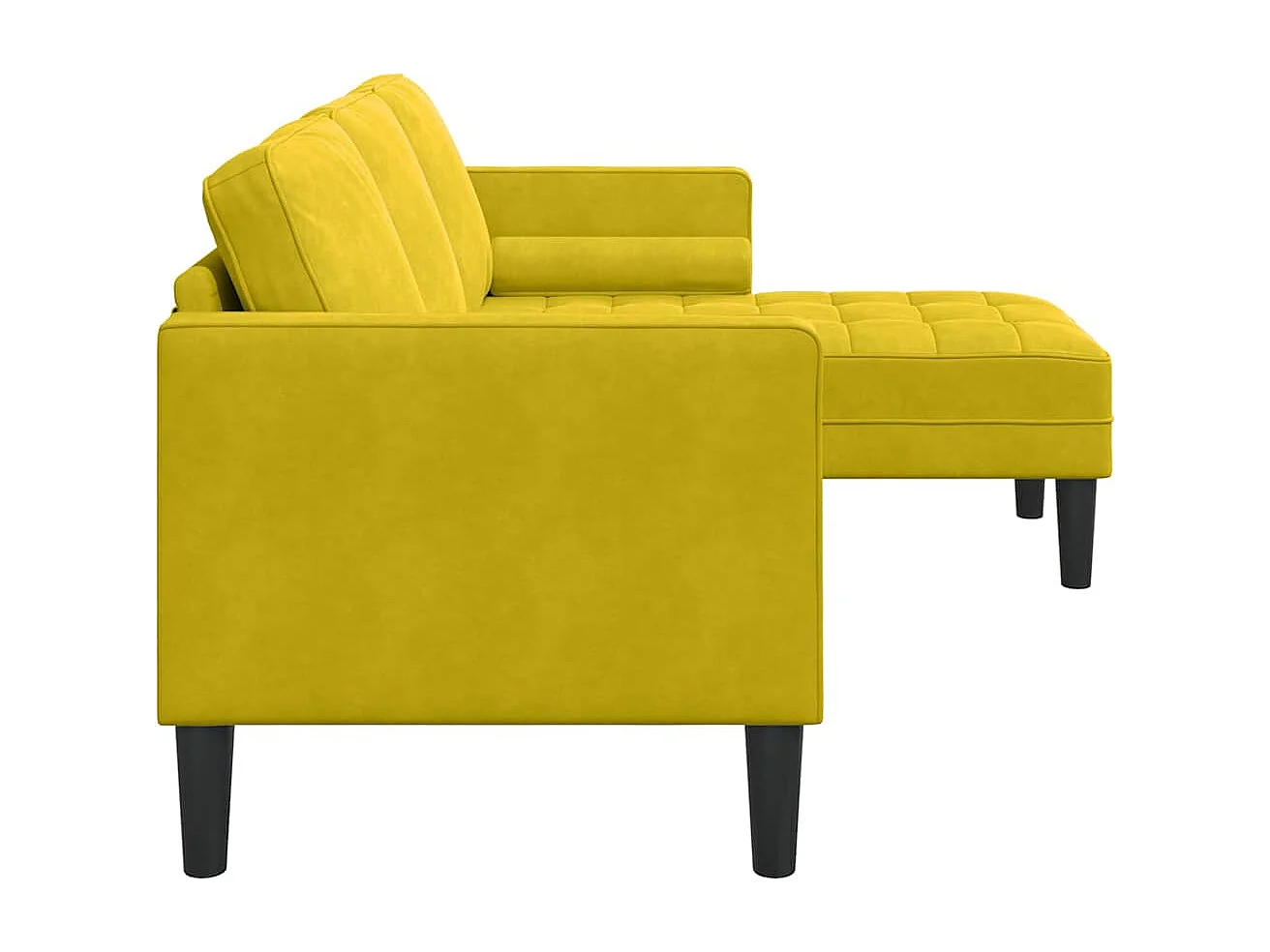 Gele bankstel 173 x 131 x 67 cm fluweel