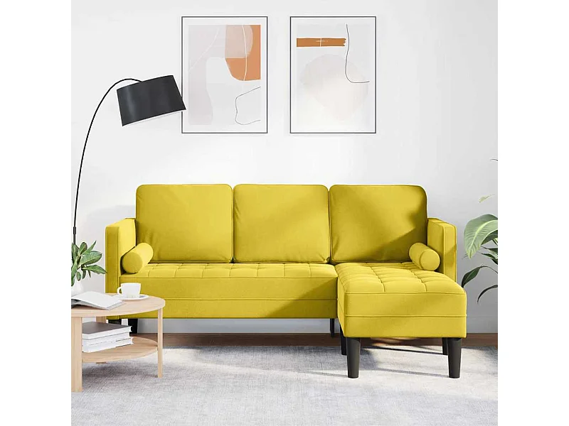 Ensemble de Canapés Jaune 173 x 131 x 67 cm Velours