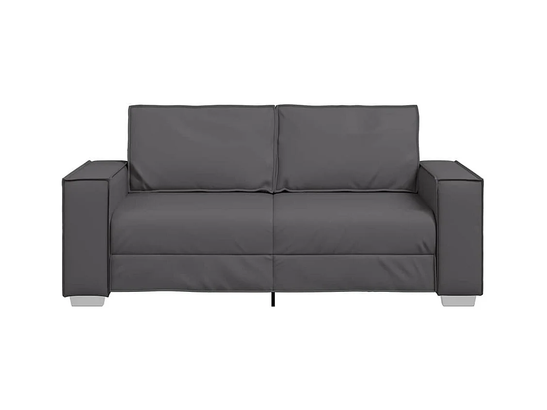 Divano poltrona grigio 180 x 78 x 84 cm in similpelle