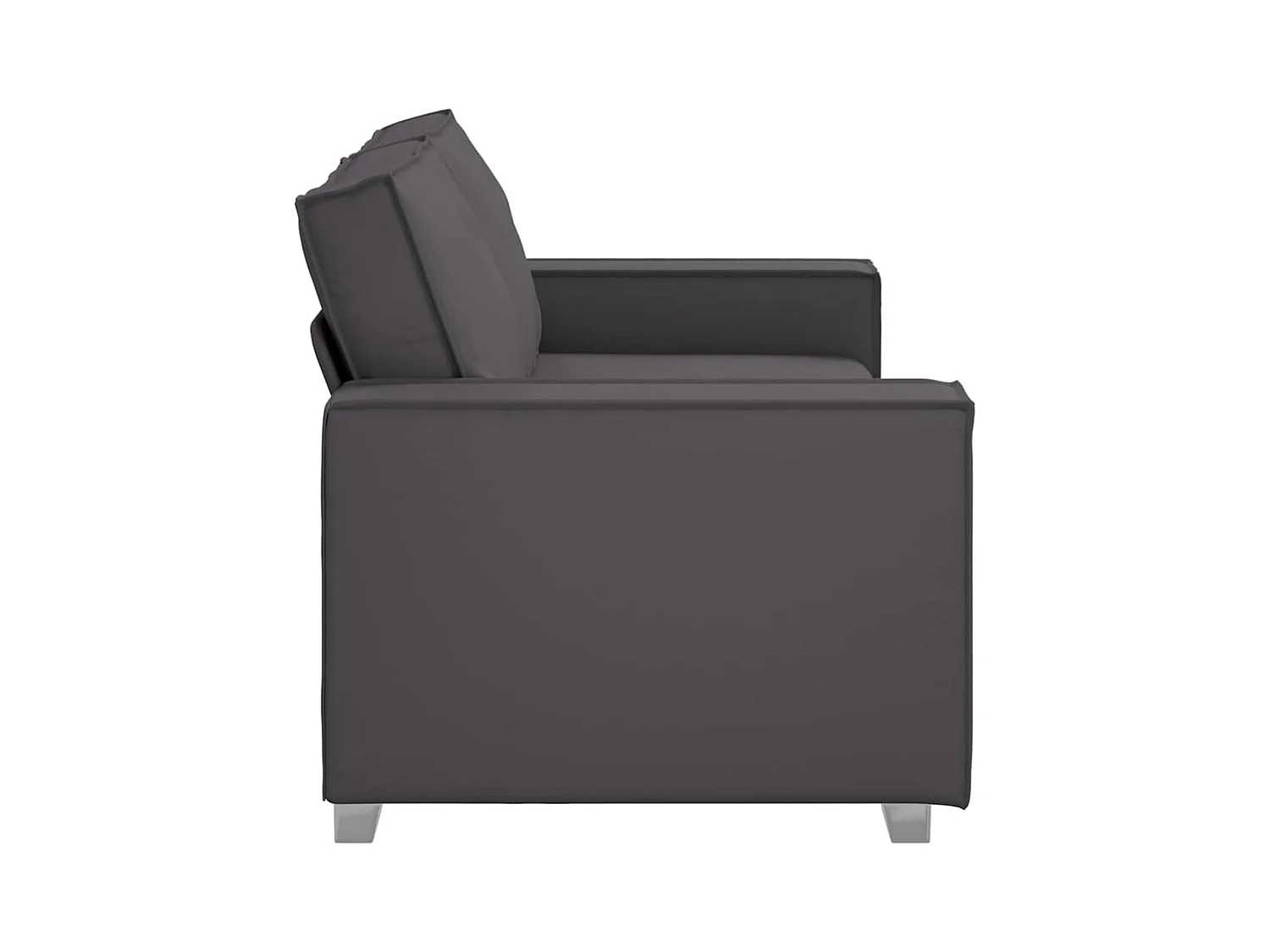 Divano poltrona grigio 180 x 78 x 84 cm in similpelle