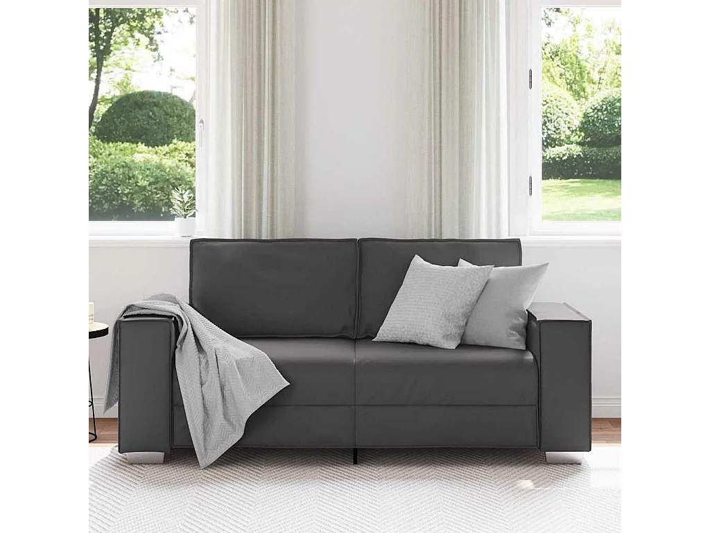 Fauteuil canapé Gris 180 x 78 x 84 cm Cuir artificiel