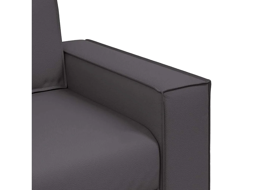 Fauteuil canapé Gris 180 x 78 x 84 cm Cuir artificiel