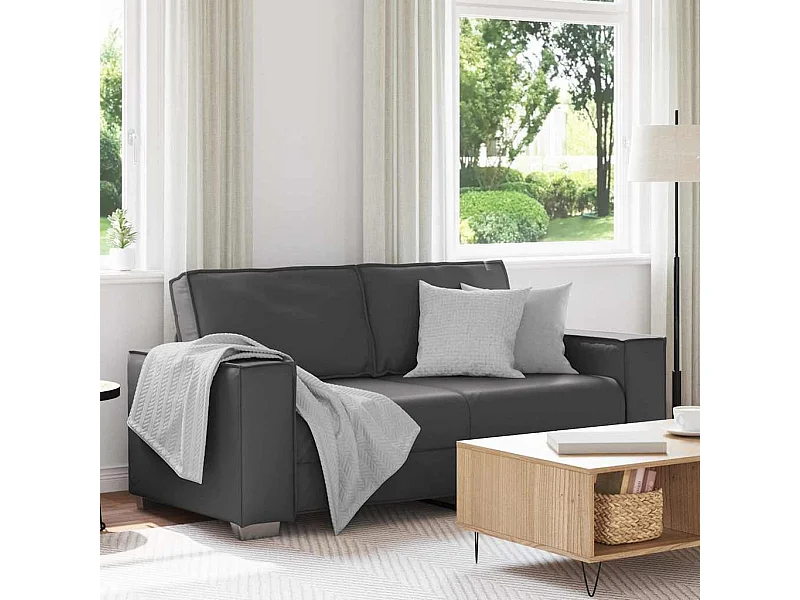 Fauteuil canapé Gris 180 x 78 x 84 cm Cuir artificiel