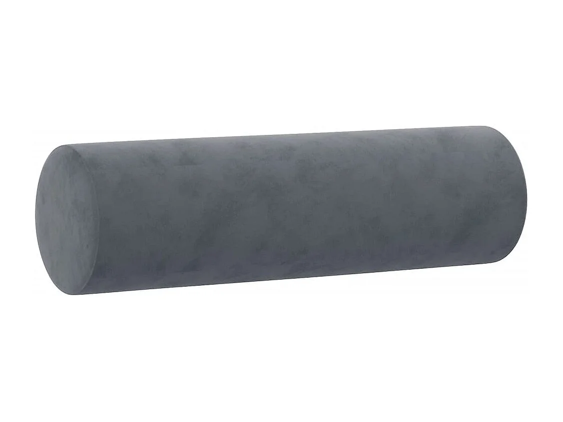 Sofá de 2 plazas con cojines gris oscuro de terciopelo de 140 cm