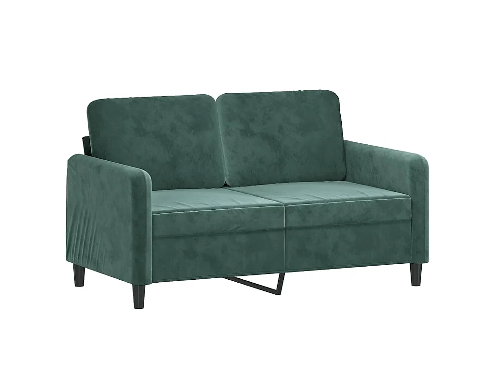 Ensemble de canapés 2 pcs vert foncé velours