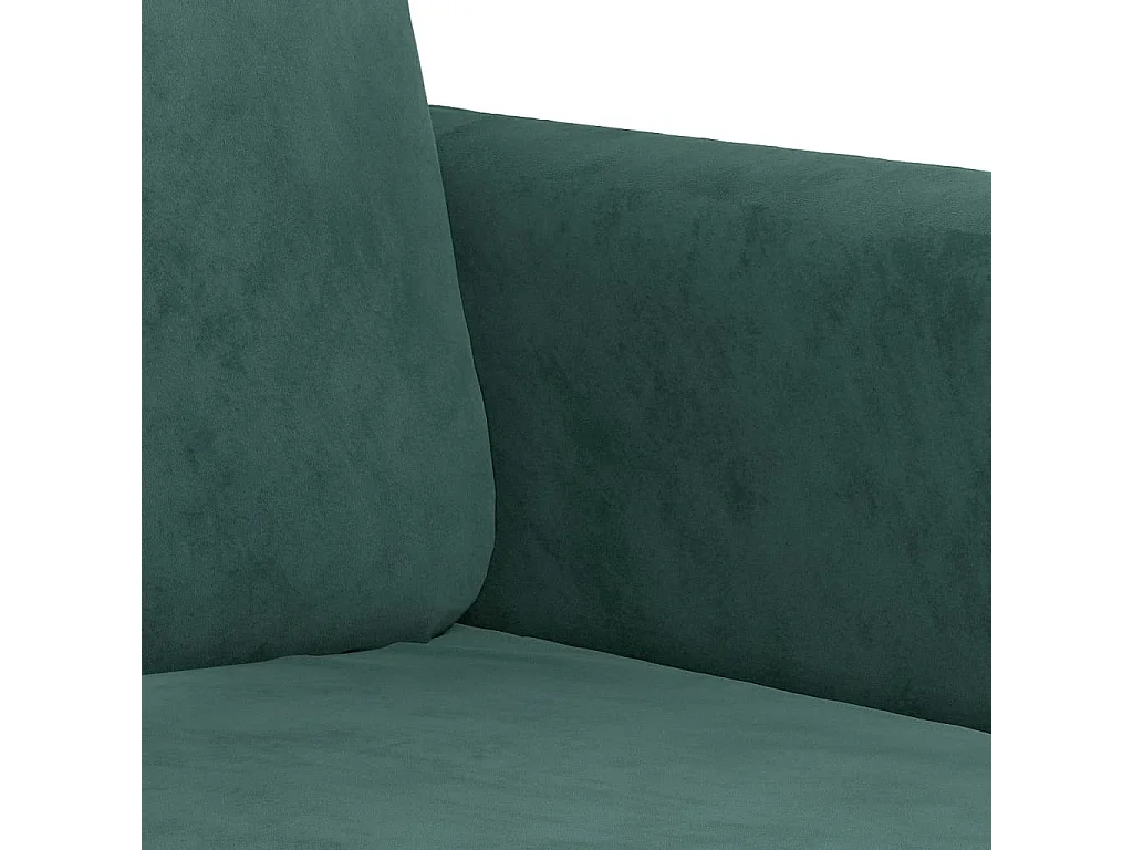 Ensemble de canapés 2 pcs vert foncé velours