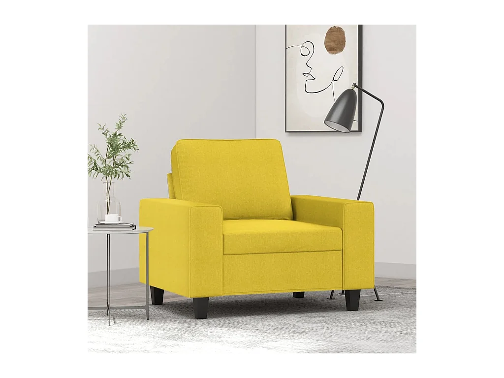 Sillón Tela Amarillo Claro 60 cm