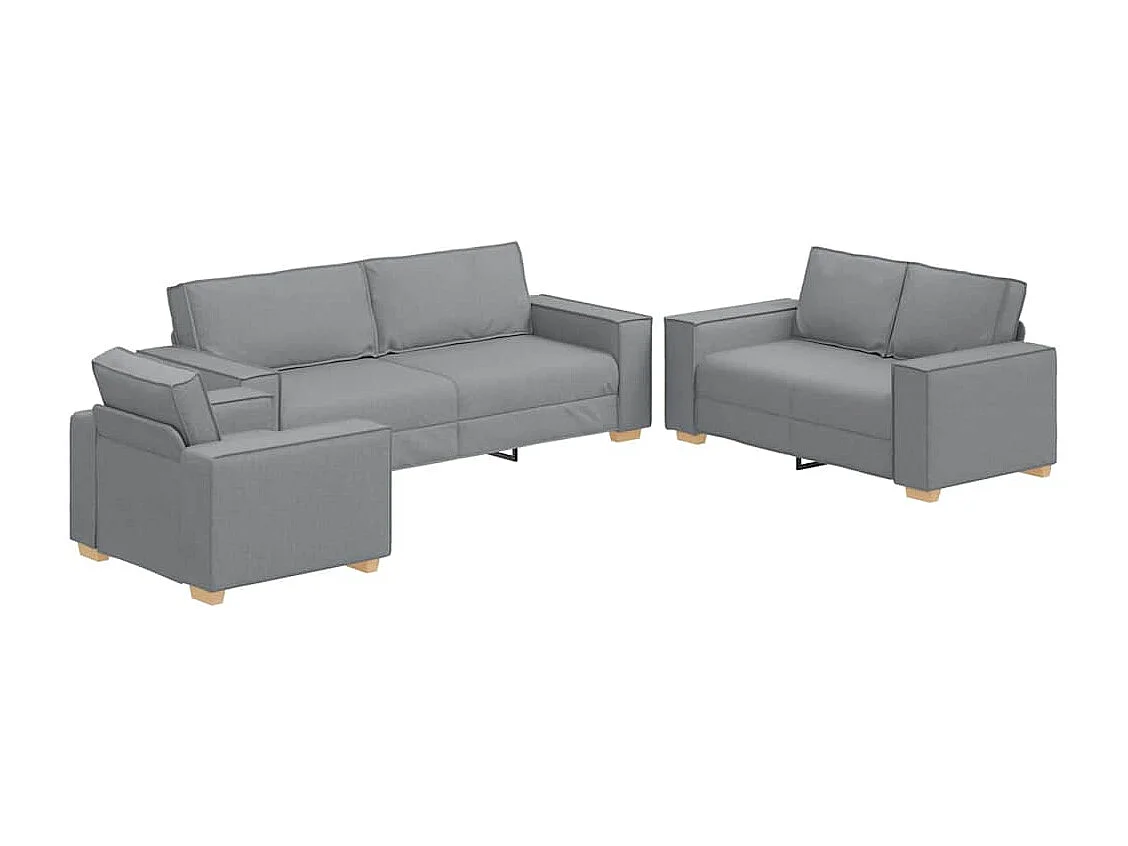 Ensemble de Canapés 3 pcs Gris 220 x 78 x 84 cm tissu