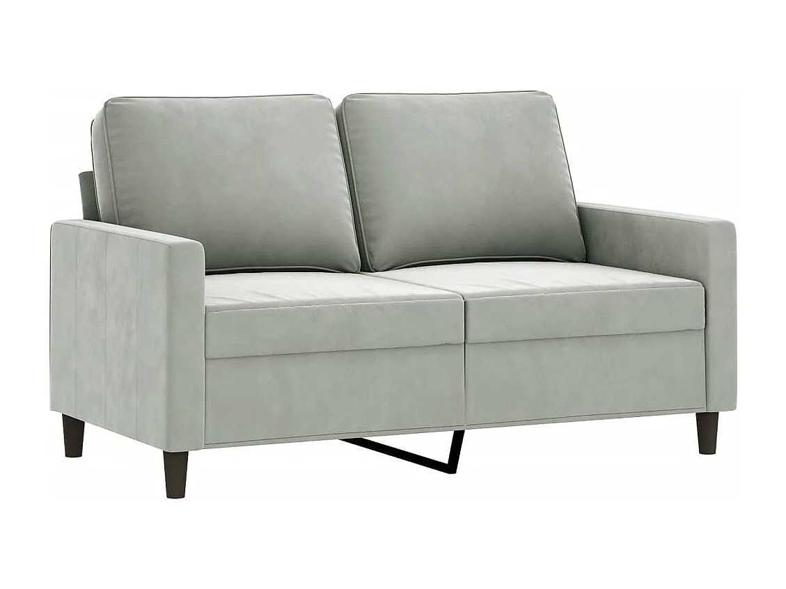 Conjunto de sofá de 4 piezas de terciopelo gris claro