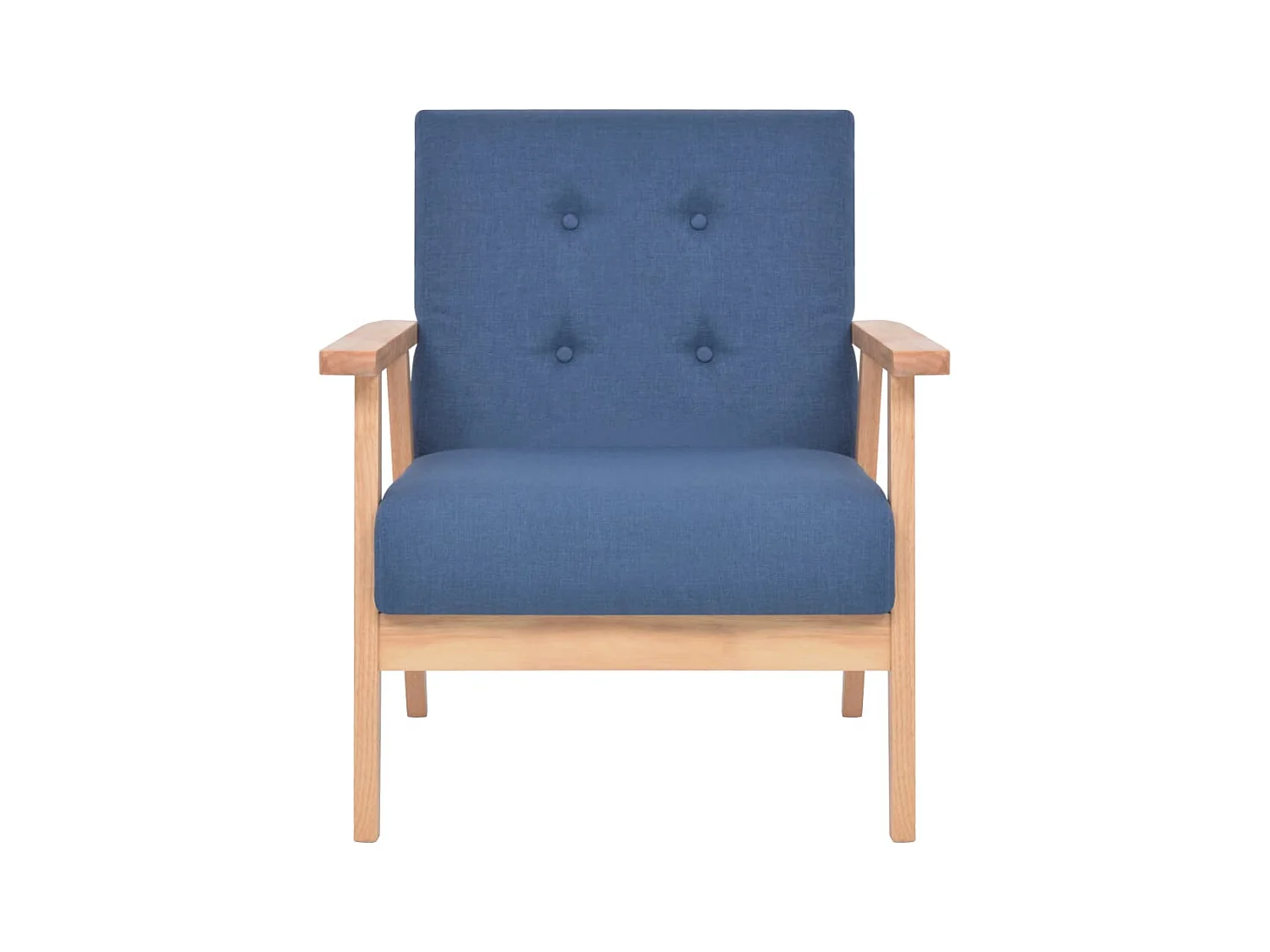 2-delige bankstel blauwe stof