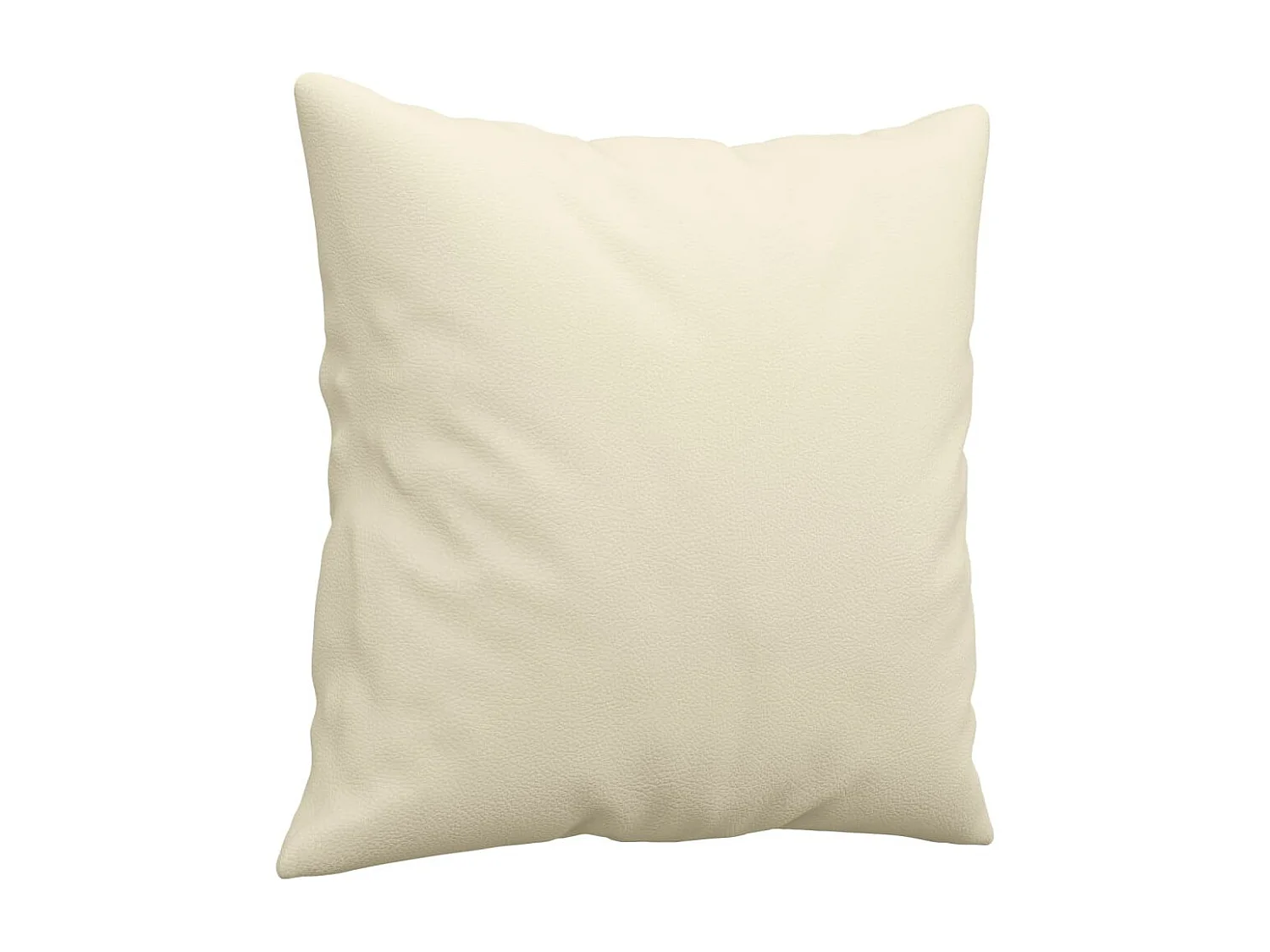 Divano 2 posti con cuscini color crema 120 cm in similpelle