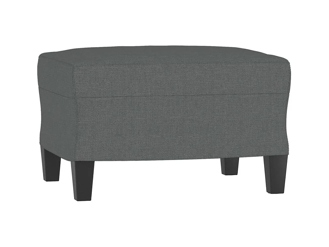 3-teiliges Sofaset mit Kissen, dunkelgrauer Stoff