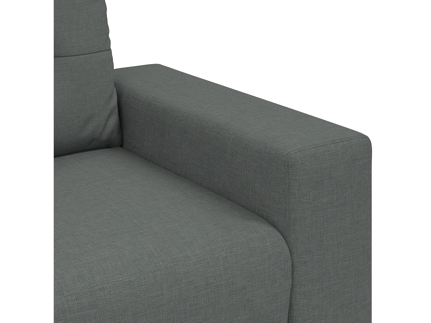 Ensemble de Canapés avec coussin avec oreiller 3 pcs Gris tissu
