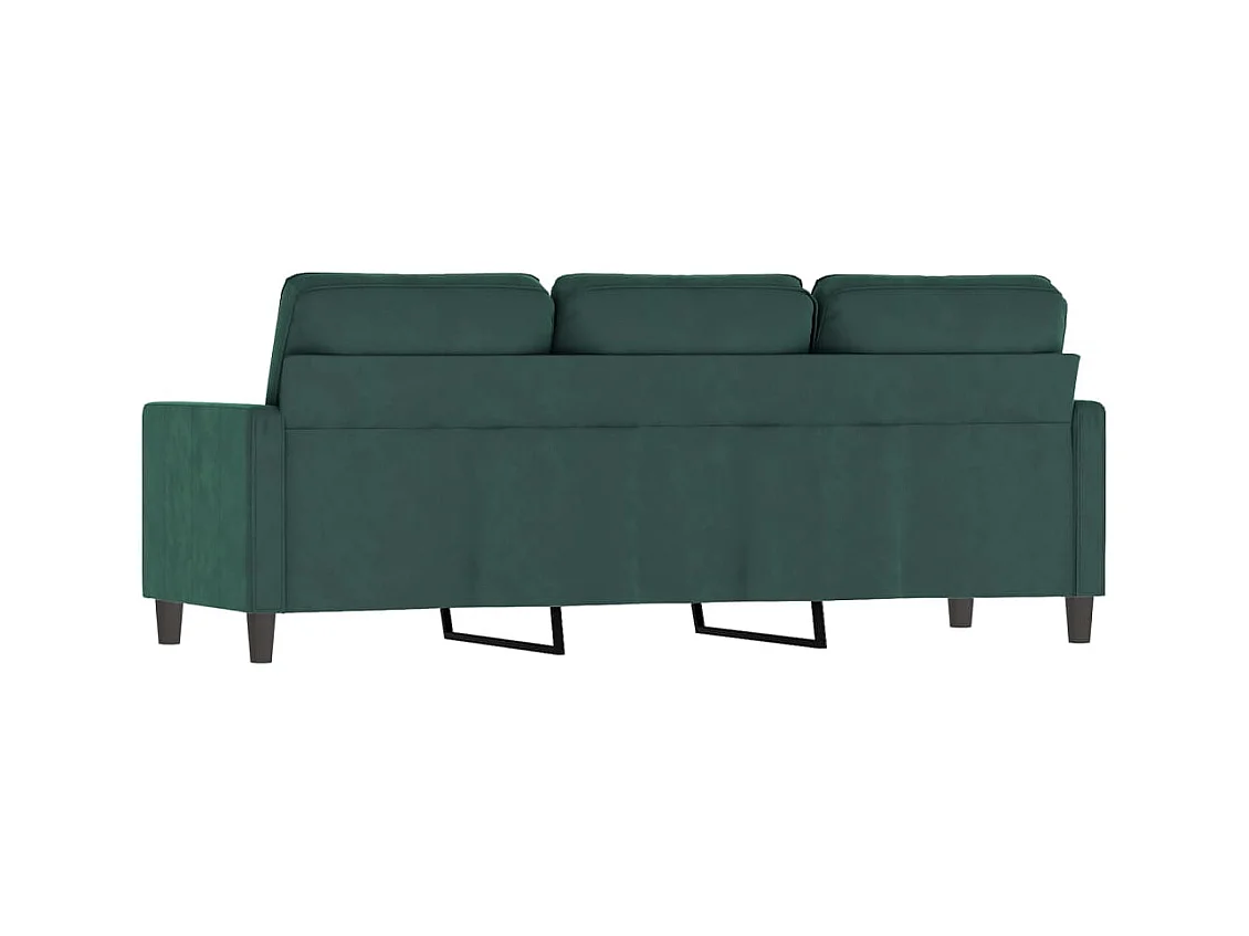 Sofá 3 plazas Verde oscuro 180 cm Terciopelo