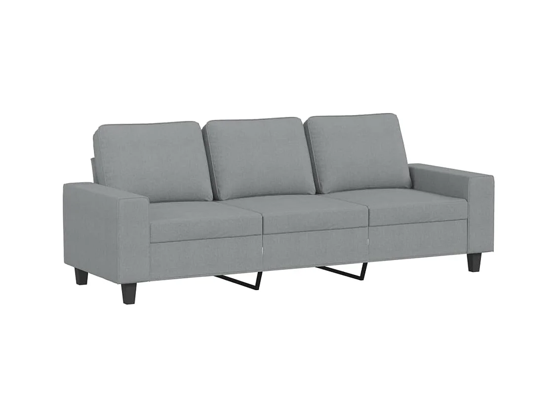 Sofá 3 plazas Gris claro 180 cm Tela