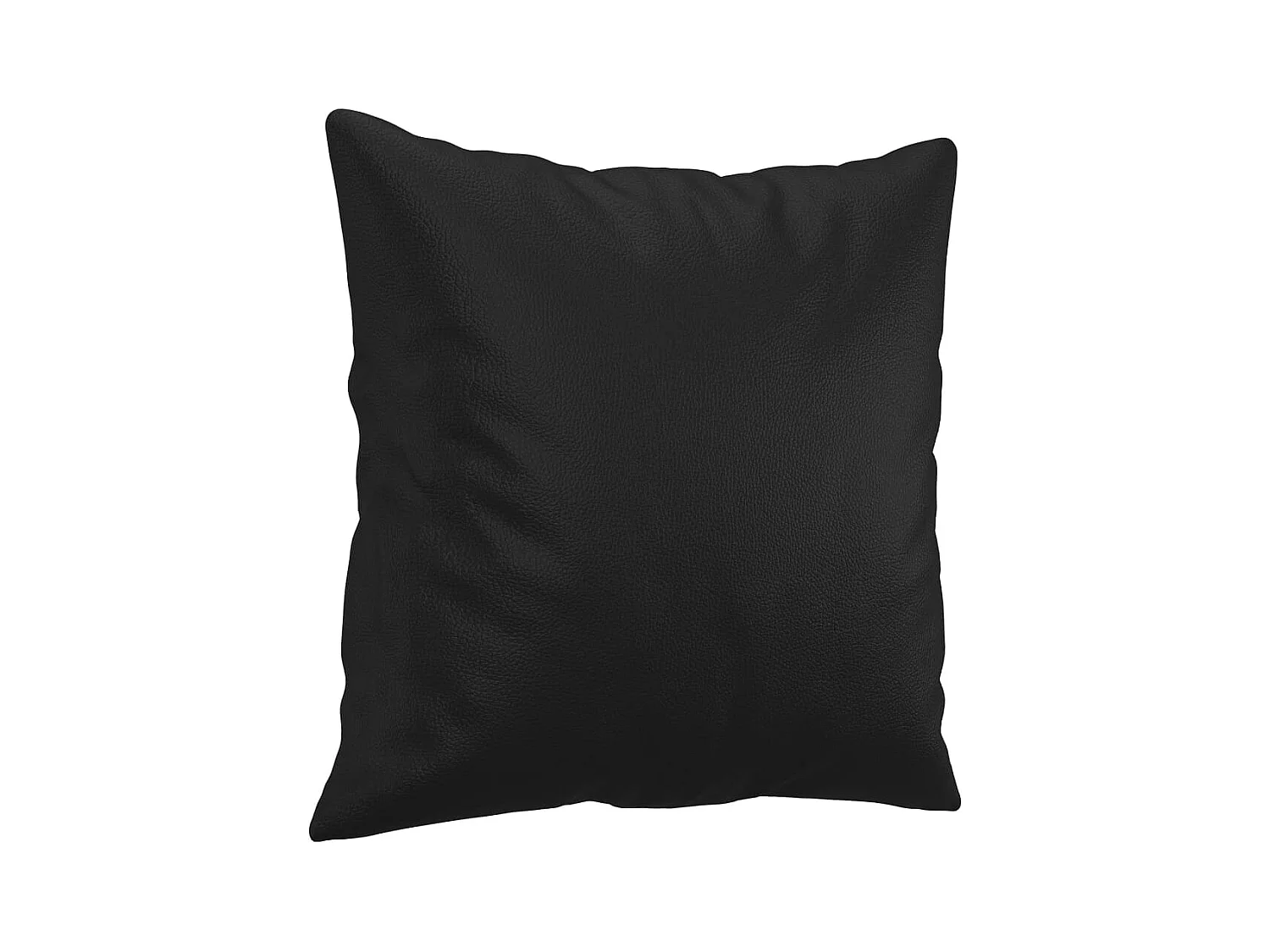 Sofá de 2 plazas con cojines decorativos negro 120cm piel sintética