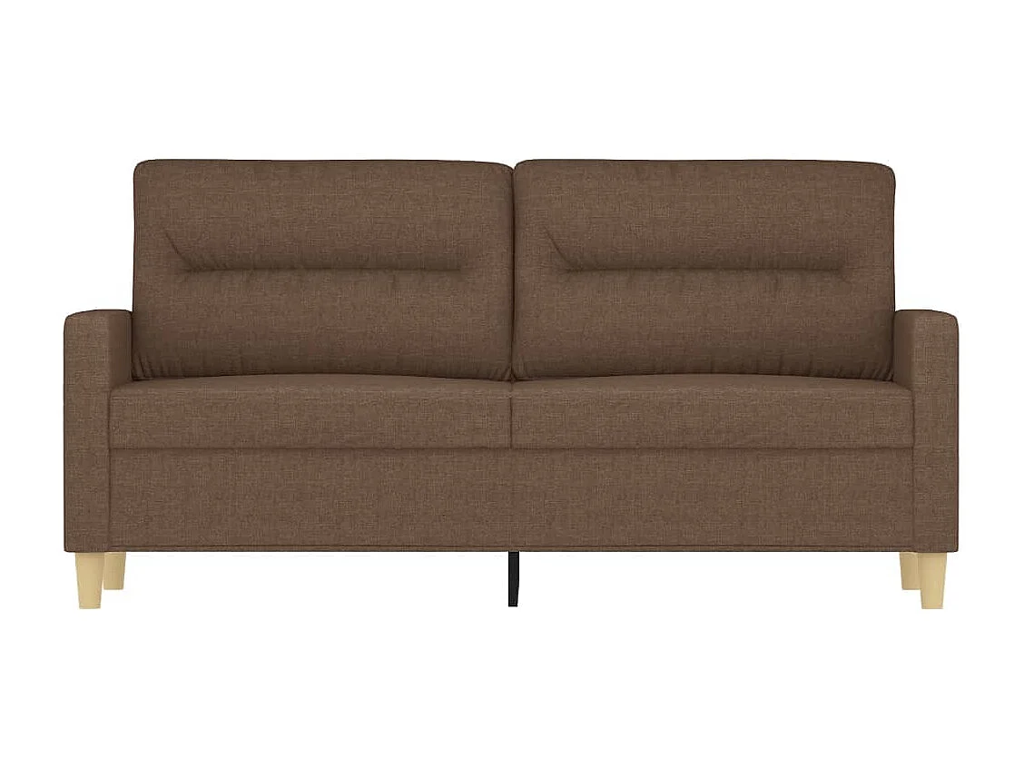 Sofá 2 plazas Tela Marrón 140 cm