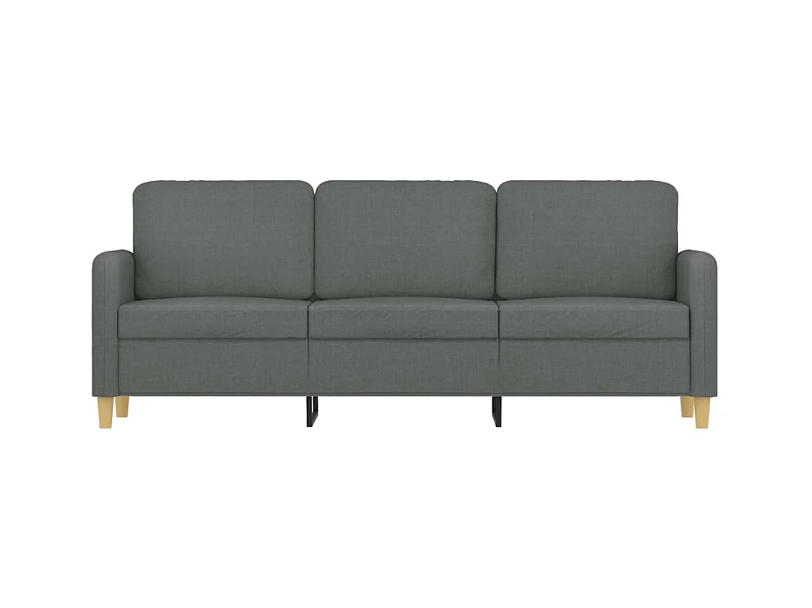 Canapé à 3 places Gris foncé 180 cm Tissu