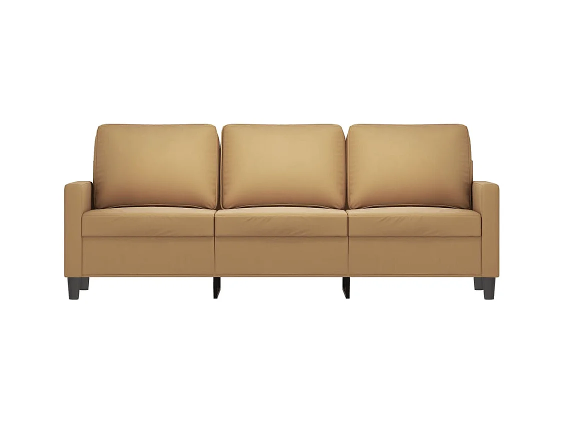 Divano 3 posti Marrone 180 cm Velluto