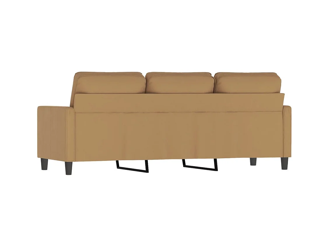 Divano 3 posti Marrone 180 cm Velluto