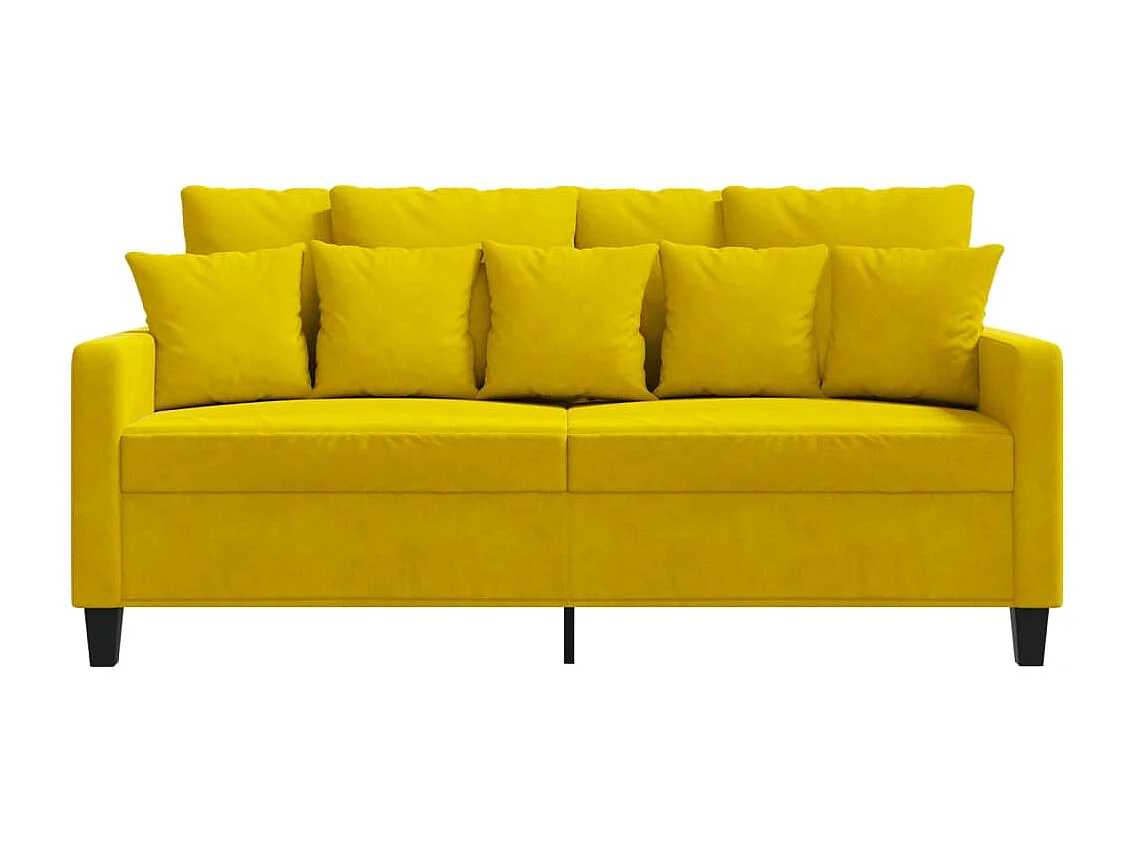 Sofá 2 plazas Amarillo 140 cm Terciopelo