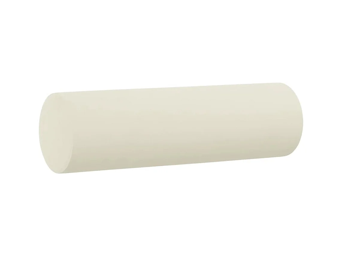 Sofá de 3 plazas con cojines decorativos color crema 180 cm terciopelo