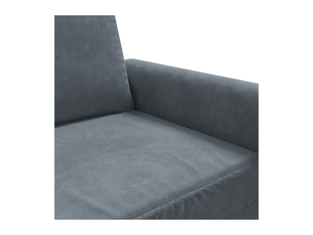Divano 3 posti Grigio scuro 180 cm Velluto