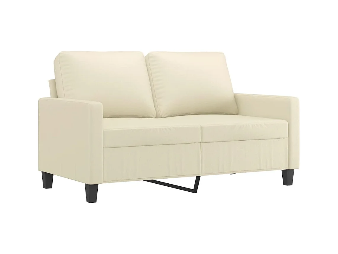 Conjunto de sofá de 2 piezas con cojines de piel sintética color crema