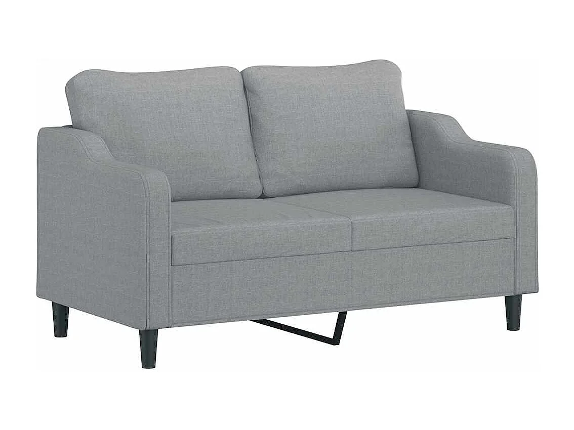 Conjunto de sofá de 2 piezas con cojines de tela gris claro