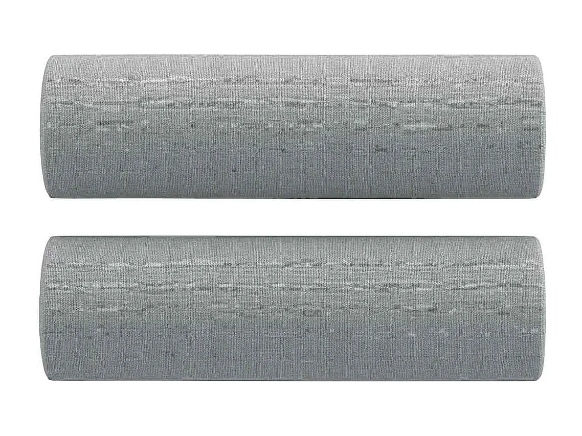 Conjunto de sofá de 2 piezas con cojines de tela gris claro