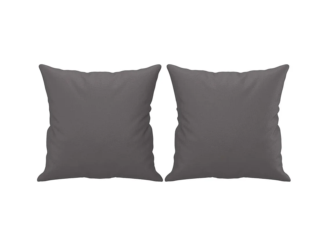 Canapé 2 places avec oreillers gris 120 cm similicuir