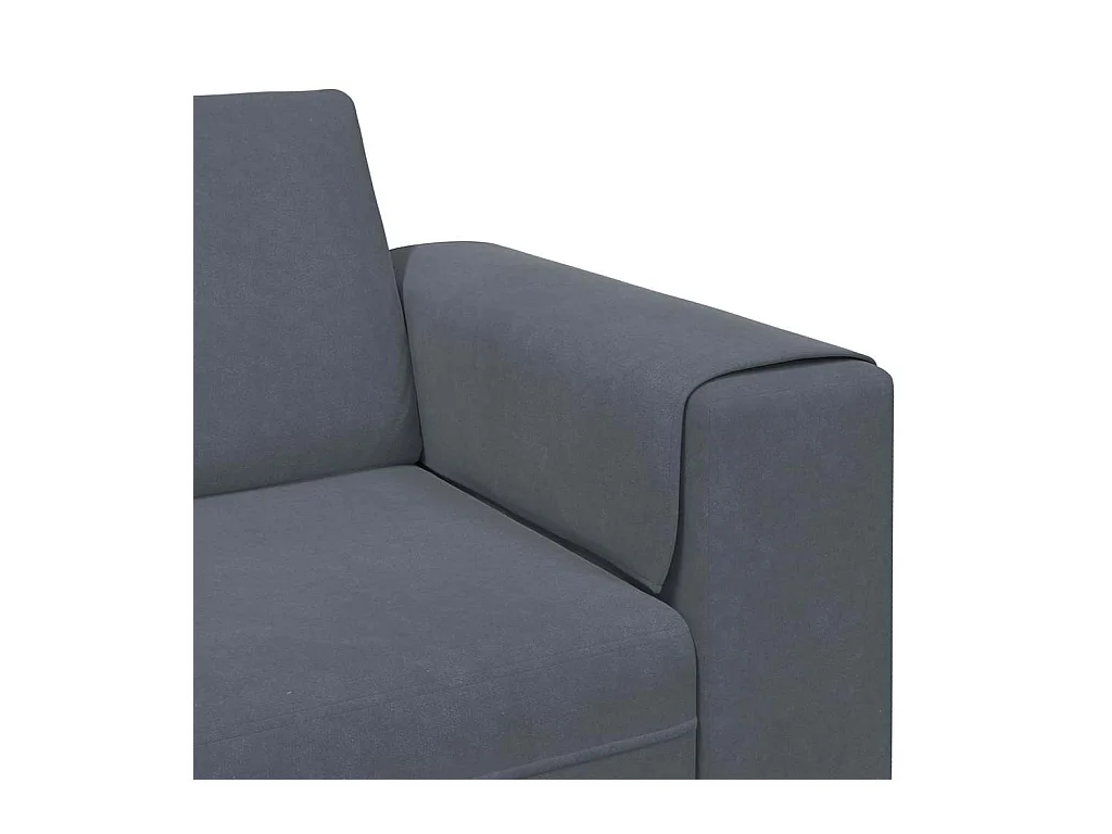 Set di divani 3 pezzi in velluto grigio scuro