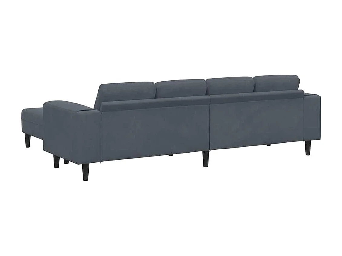 Ensemble de Canapés 3 pcs Gris foncé Velours