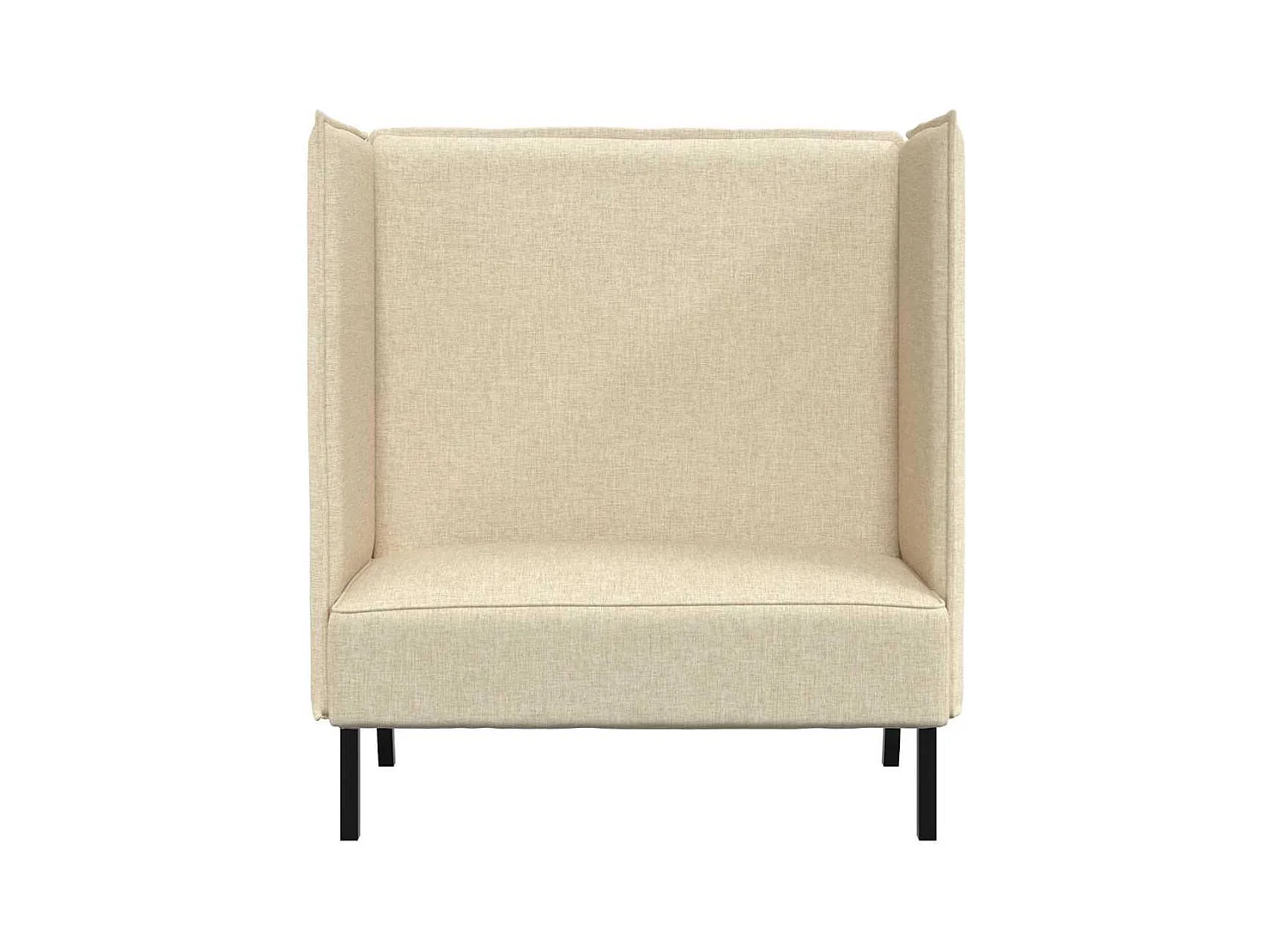 Canapé à Haut Dossier Crème 109 x 56 x 121 cm tissu