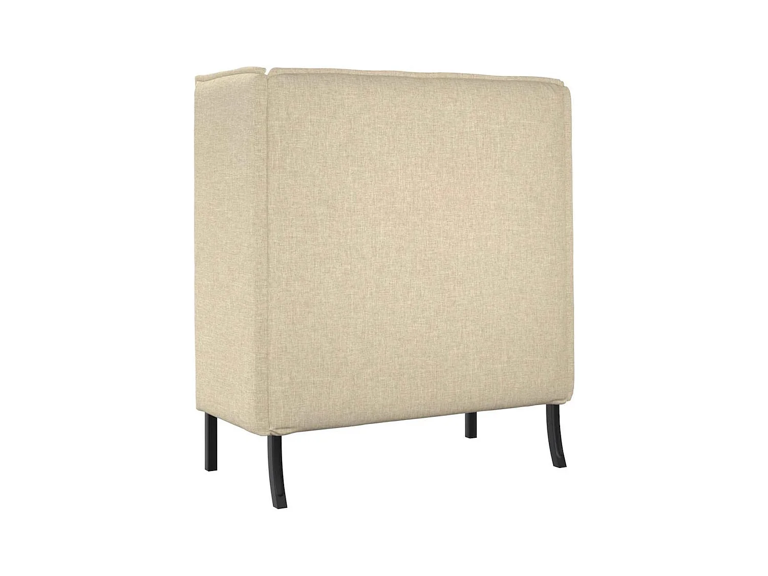 Canapé à Haut Dossier Crème 109 x 56 x 121 cm tissu