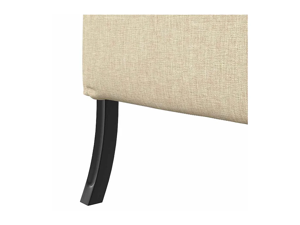 Canapé à Haut Dossier Crème 109 x 56 x 121 cm tissu